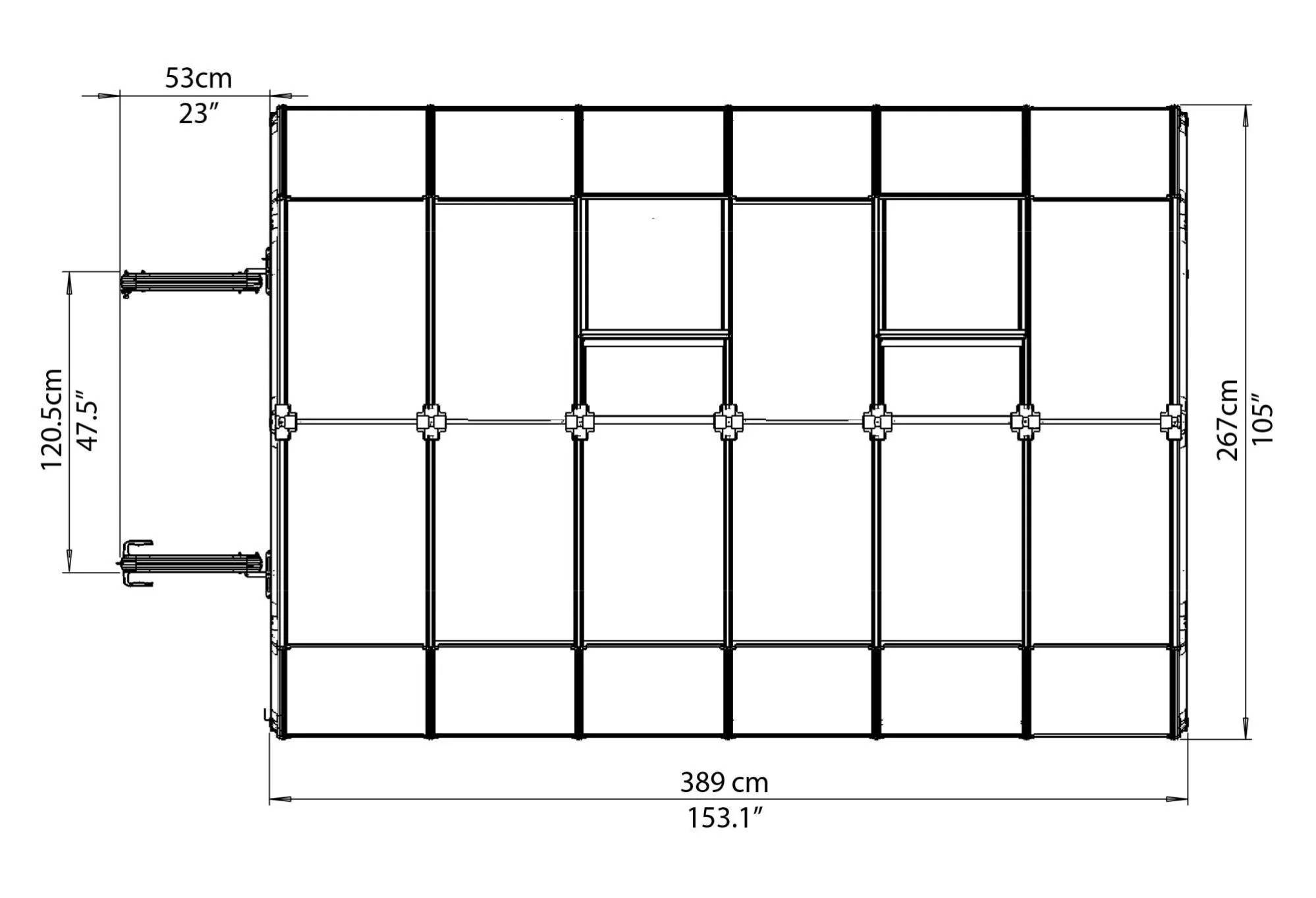 Canopia by Palram - Serre de Jardin Polycarbonate Vert 389x265x238 cm - PALRAM - Image 18