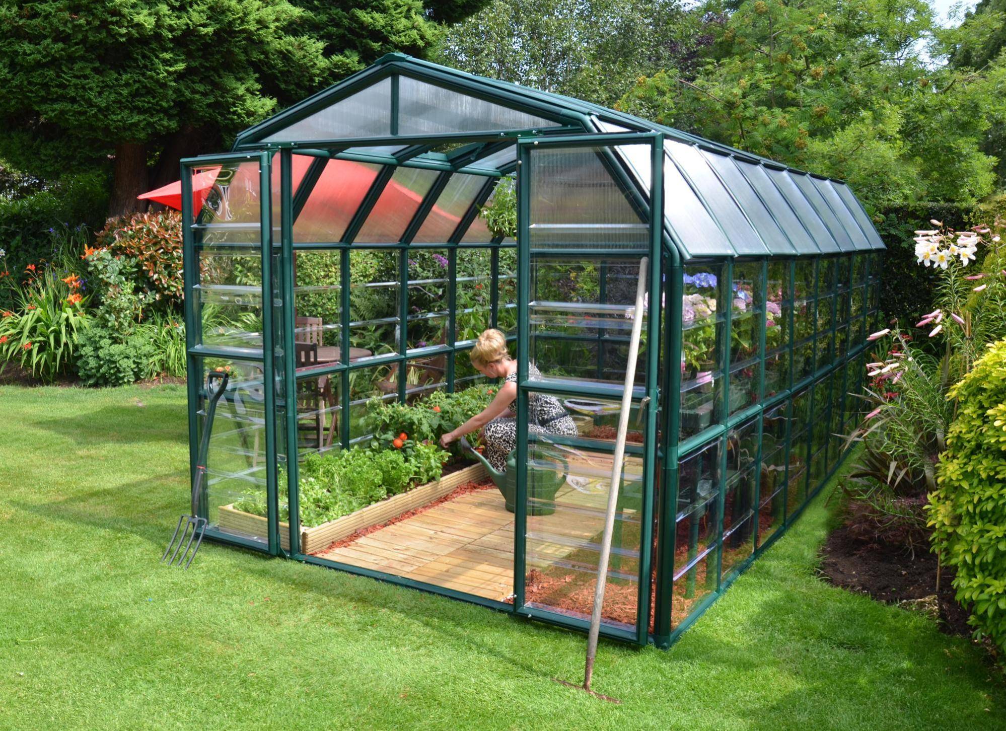 Canopia by Palram - Serre De Jardin Polycarbonate Vert 8x16 Pieds - PALRAM - Image 13