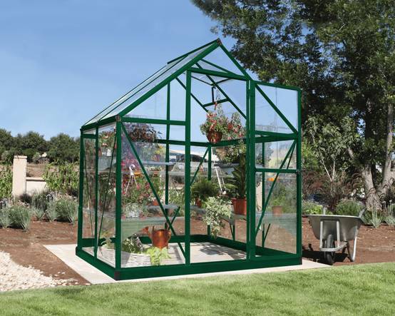 Canopia by Palram - Serre de jardin polycarbonate aluminium vert 2,3 m² Harmony avec embase - Canopia by Palram - Image 10
