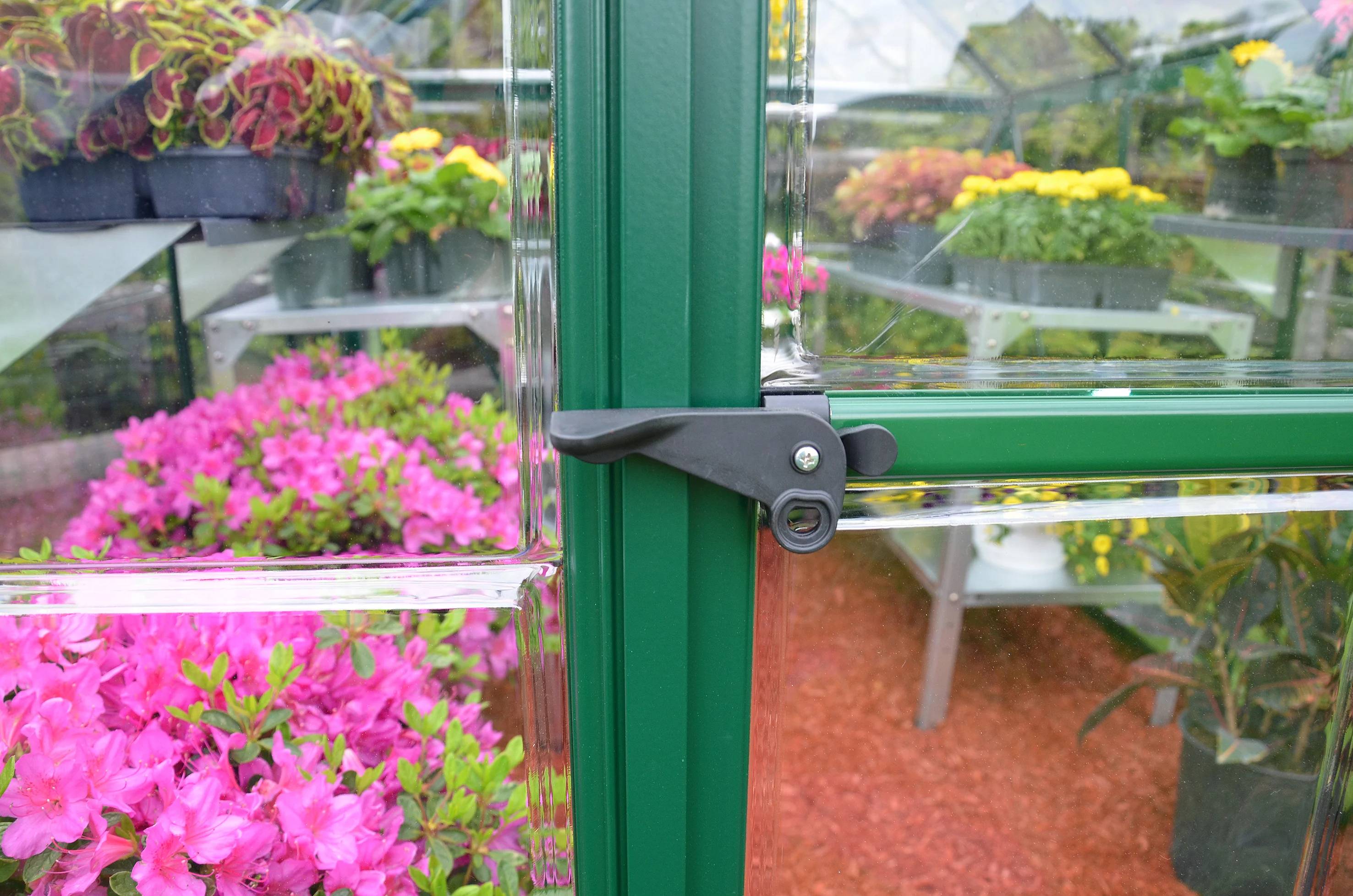 Canopia by Palram - Serre de jardin polycarbonate aluminium vert 2,3 m² Harmony avec embase - Canopia by Palram - Image 15