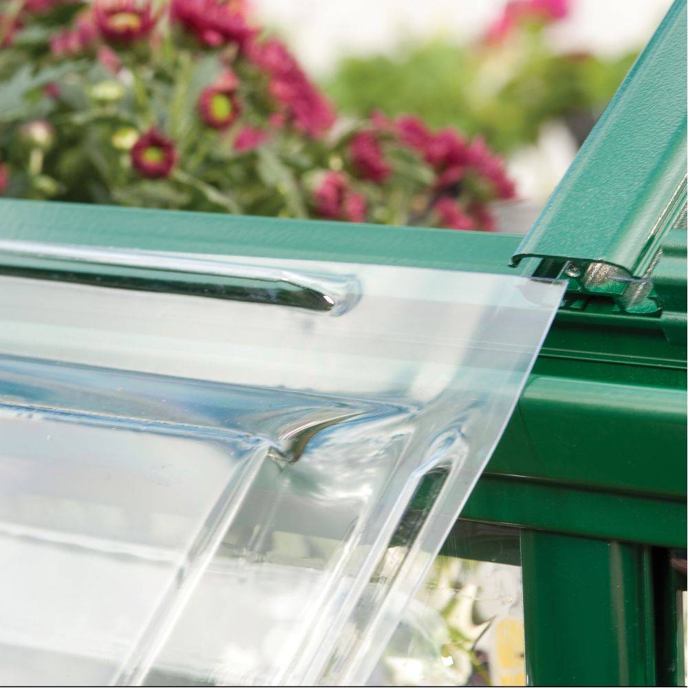 Canopia by Palram - Serre de jardin polycarbonate aluminium vert 3,4 m² Harmony avec embase - Canopia by Palram - Image 8