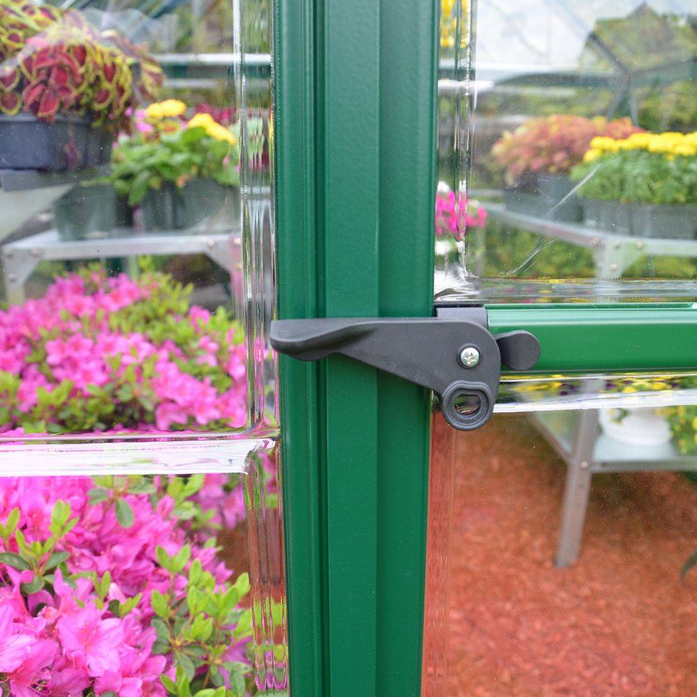 Canopia by Palram - Serre de jardin polycarbonate aluminium vert 3,4 m² Harmony avec embase - Canopia by Palram - Image 9