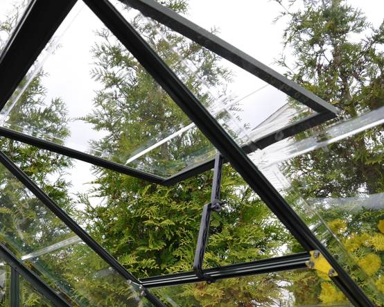 Canopia by Palram - Serre de jardin polycarbonate aluminium anthracite 4,6 m² Harmony avec embase - Canopia by Palram - Image 18