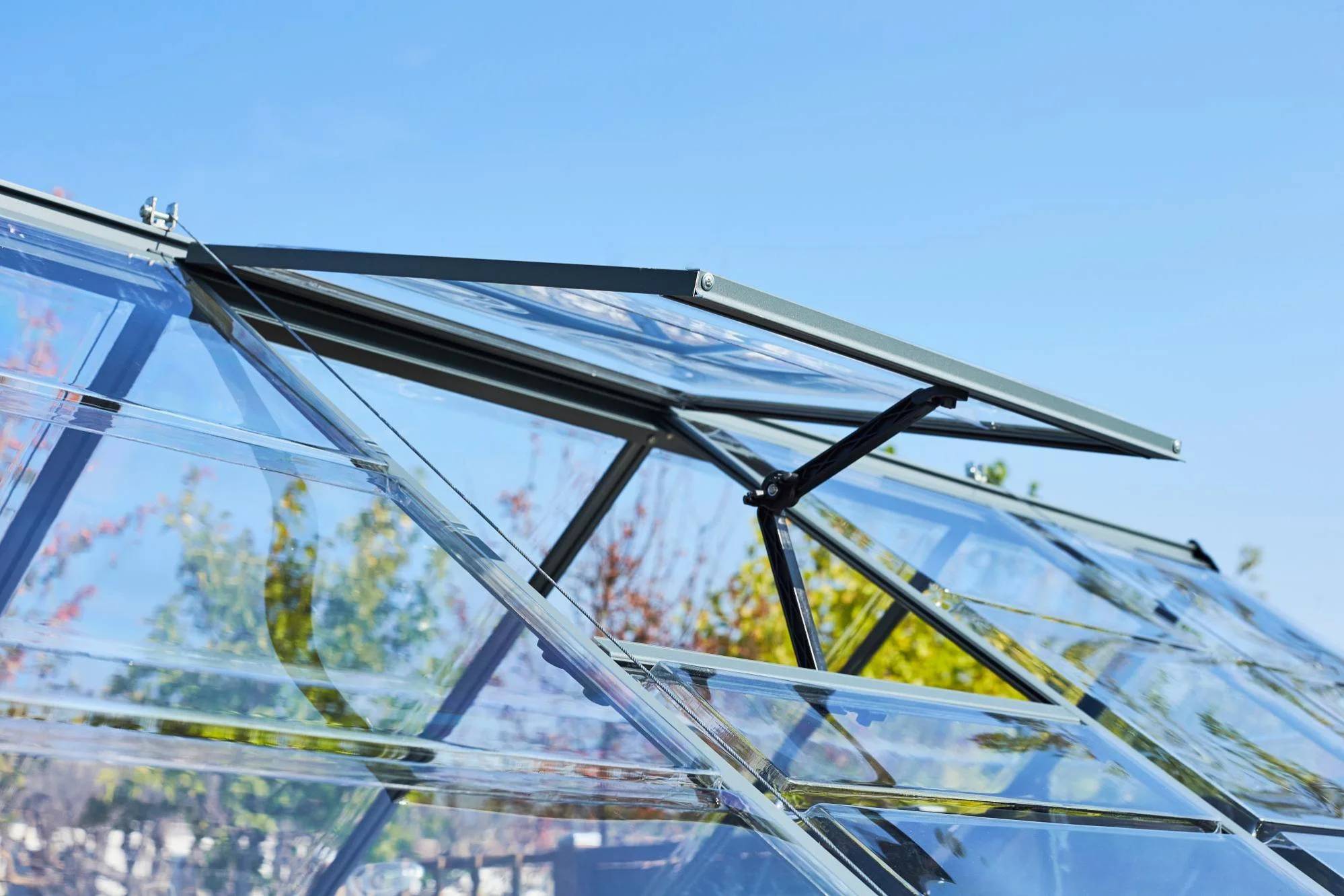 Canopia by Palram - Serre de jardin polycarbonate aluminium anthracite 4,6 m² Harmony avec embase - Canopia by Palram - Image 13