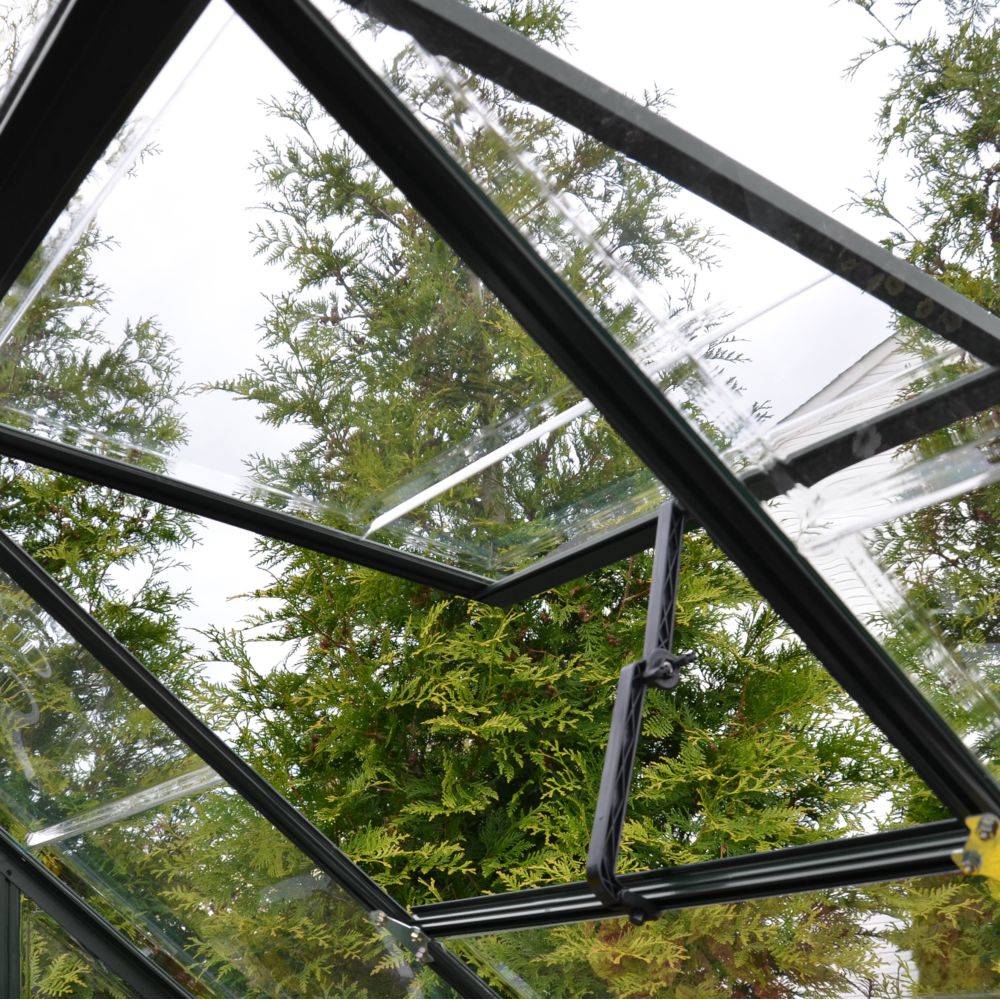 Canopia by Palram - Serre de jardin polycarbonate aluminium anthracite 4,6 m² Harmony avec embase - Canopia by Palram - Image 9