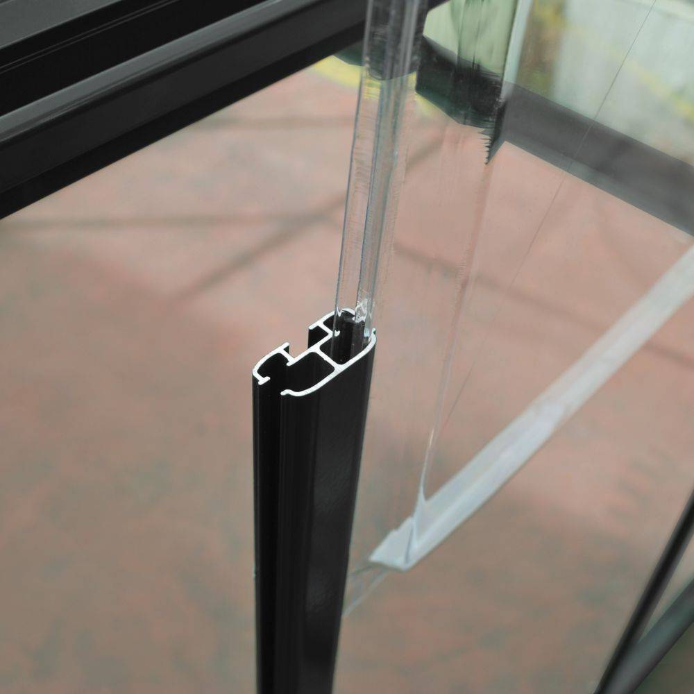 Canopia by Palram - Serre de jardin polycarbonate aluminium anthracite 4,6 m² Harmony avec embase - Canopia by Palram - Image 8