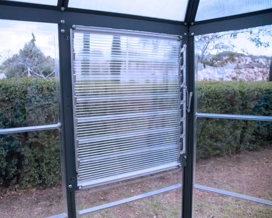 Canopia by Palram - Serre de jardin polycarbonate aluminium anthracite 3,9 m² Oasis avec embase - Canopia by Palram - Image 11