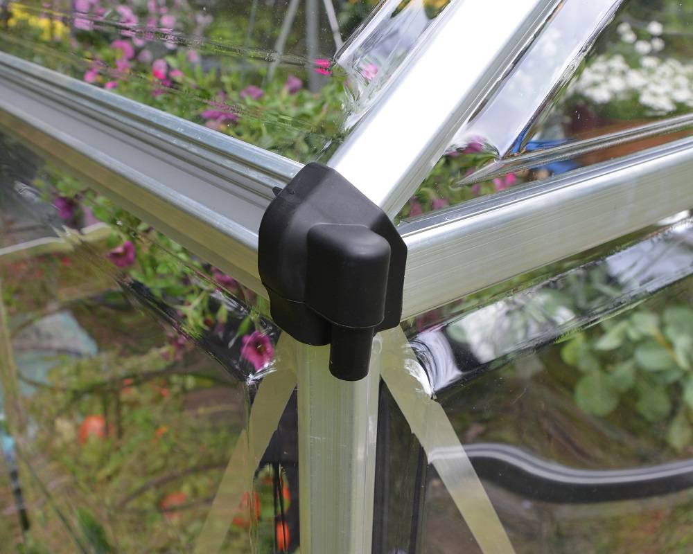 Canopia by Palram - Serre de jardin polycarbonate aluminium brut 9 m² Octave avec embase - Canopia by Palram - Image 8