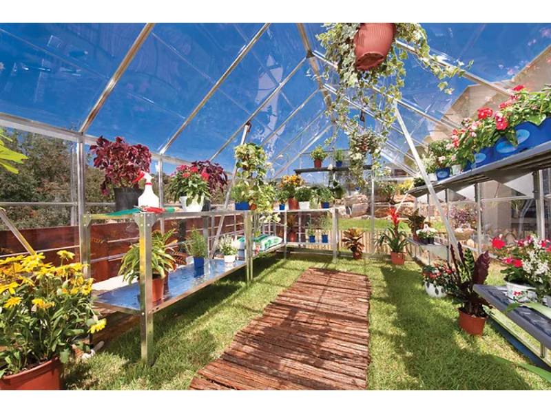 Canopia by Palram - Serre de jardin polycarbonate aluminium brut 9 m² Octave avec embase - Canopia by Palram - Image 5