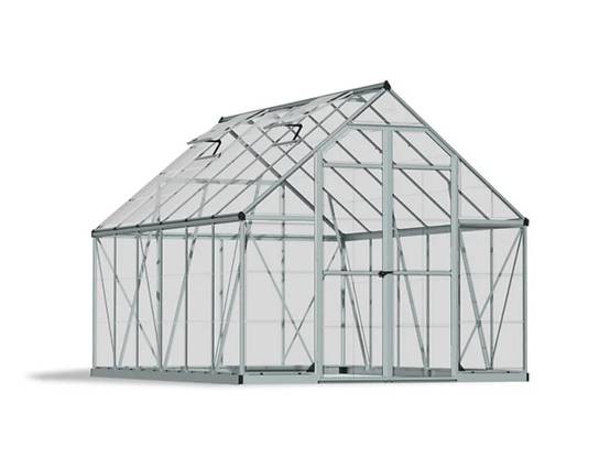 Canopia by Palram - Serre de jardin polycarbonate aluminium brut 9 m² Octave avec embase - Canopia by Palram - Image 7