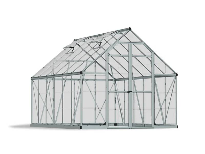 Canopia by Palram - Serre de jardin polycarbonate aluminium brut 9 m² Octave avec embase - Canopia by Palram - Image 7