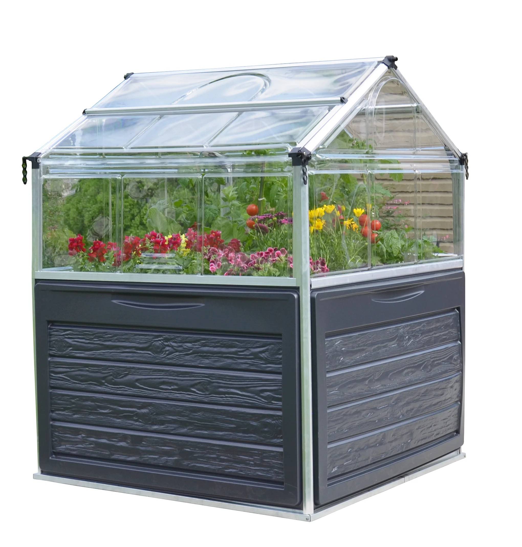 Canopia by Palram - Serre de jardin polycarbonate aluminium noir 1,4 m² Plant inn - Canopia by Palram - Image 11