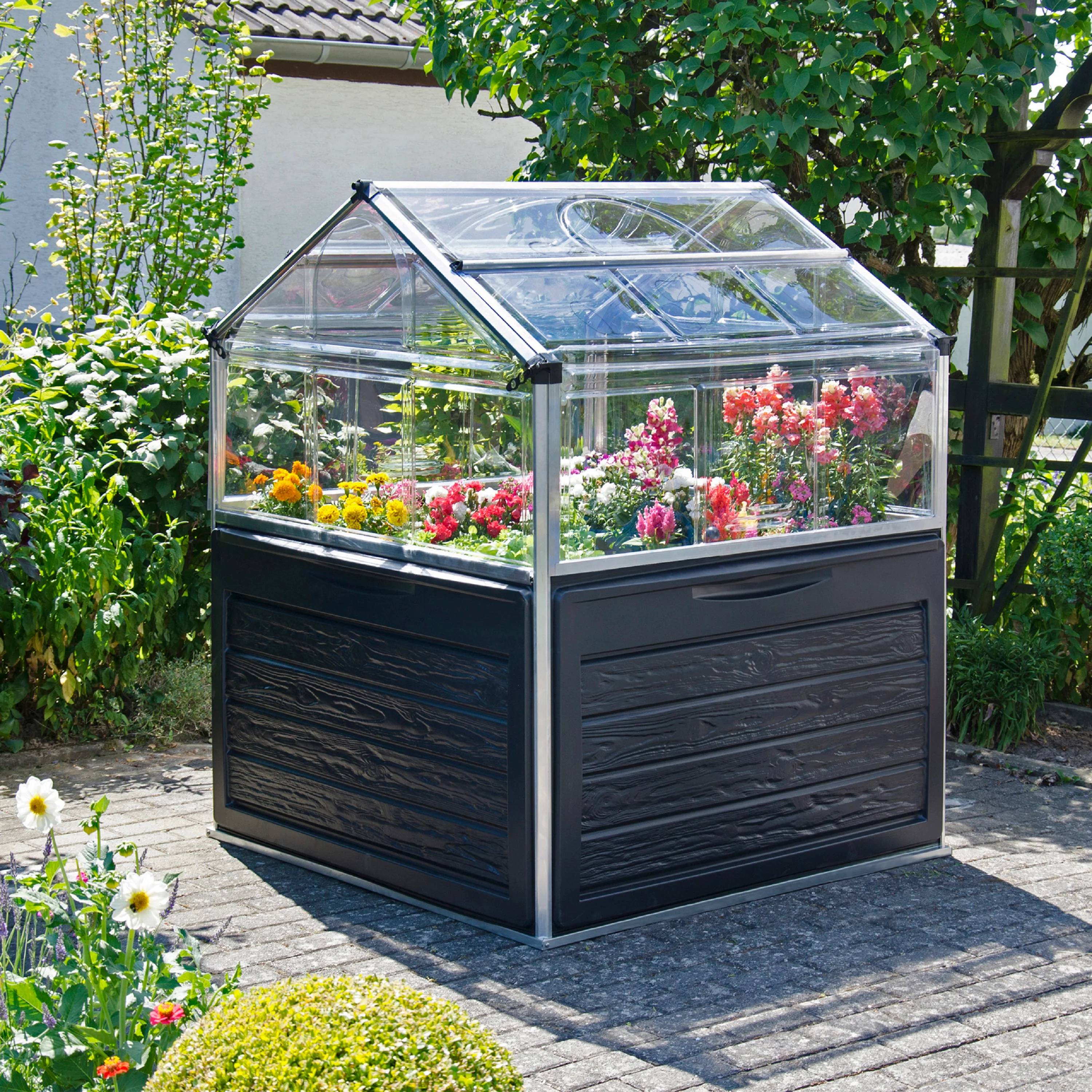 Canopia by Palram - Serre de jardin polycarbonate aluminium noir 1,4 m² Plant inn - Canopia by Palram - Image 9