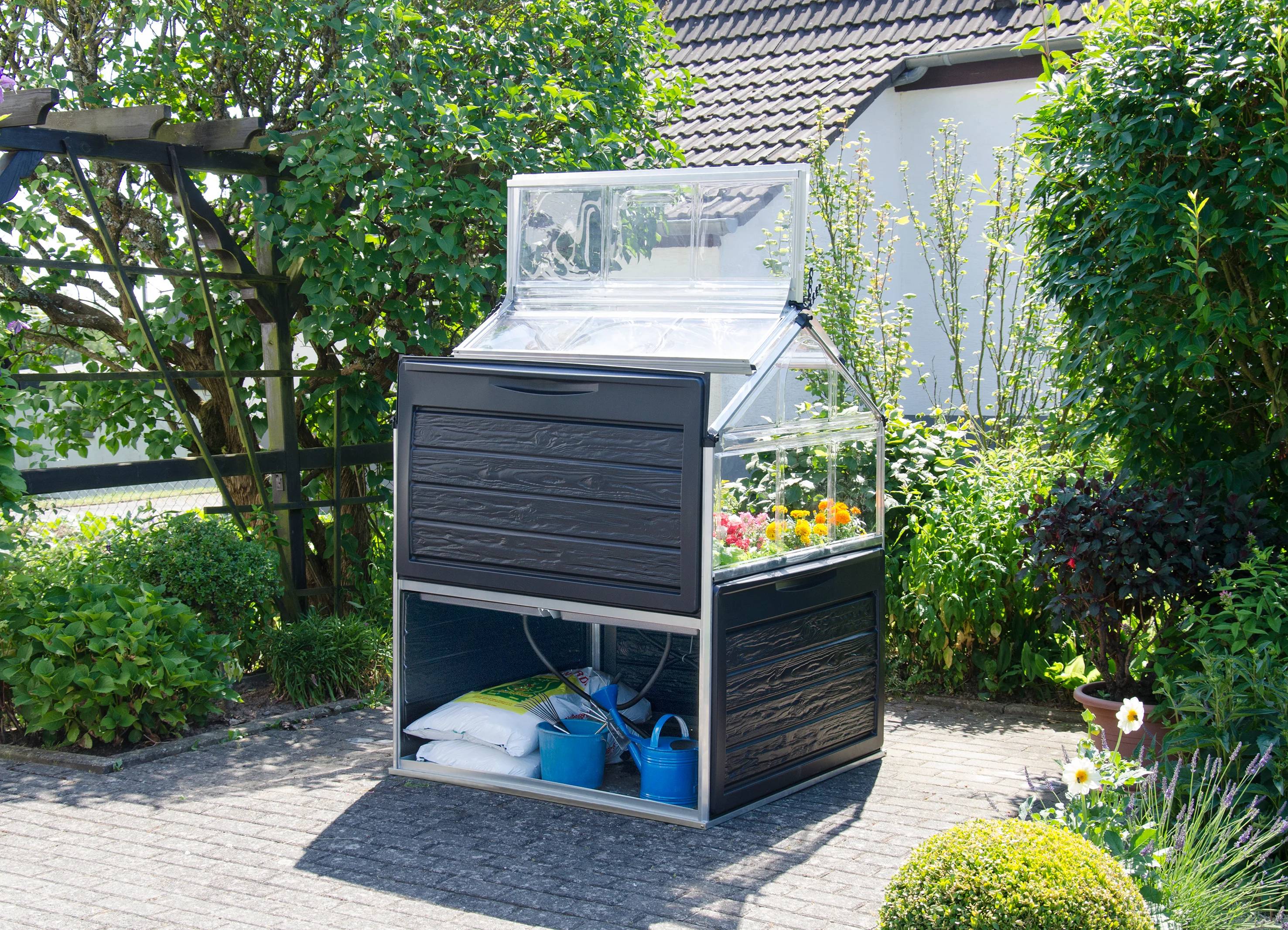 Canopia by Palram - Serre de jardin polycarbonate aluminium noir 1,4 m² Plant inn - Canopia by Palram - Image 18