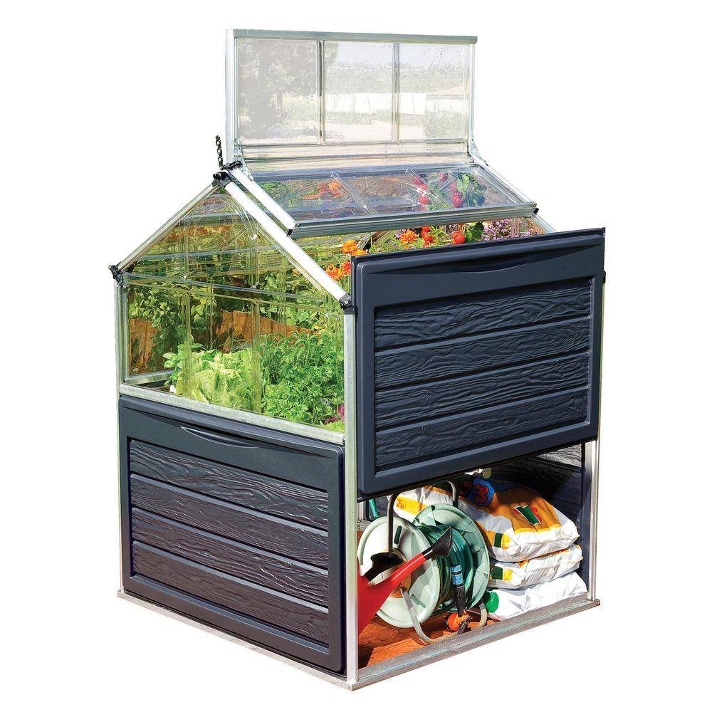 Canopia by Palram - Serre de jardin polycarbonate aluminium noir 1,4 m² Plant inn - Canopia by Palram - Image 14