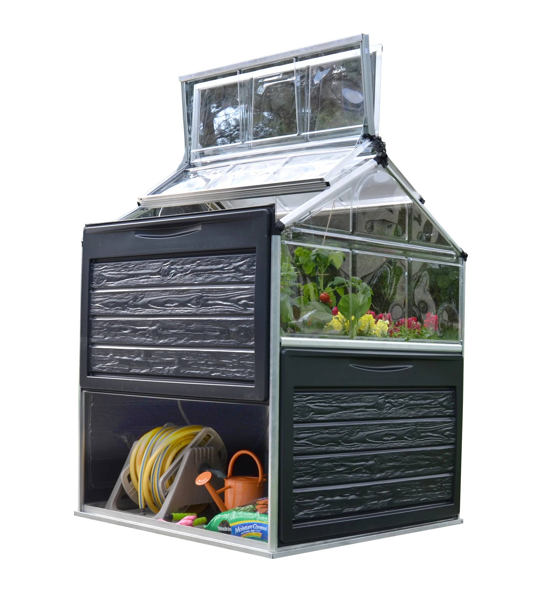 Canopia by Palram - Serre de jardin polycarbonate aluminium noir 1,4 m² Plant inn - Canopia by Palram - Image 20