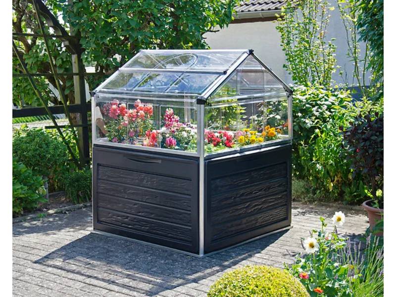 Canopia by Palram - Serre de jardin polycarbonate aluminium noir 1,4 m² Plant inn - Canopia by Palram - Image 1