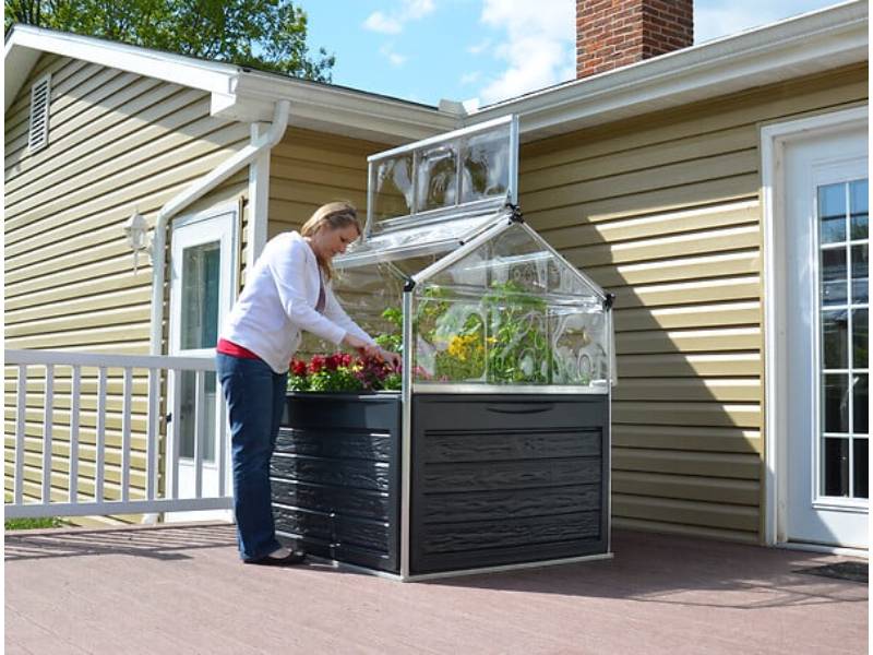Canopia by Palram - Serre de jardin polycarbonate aluminium noir 1,4 m² Plant inn - Canopia by Palram - Image 5