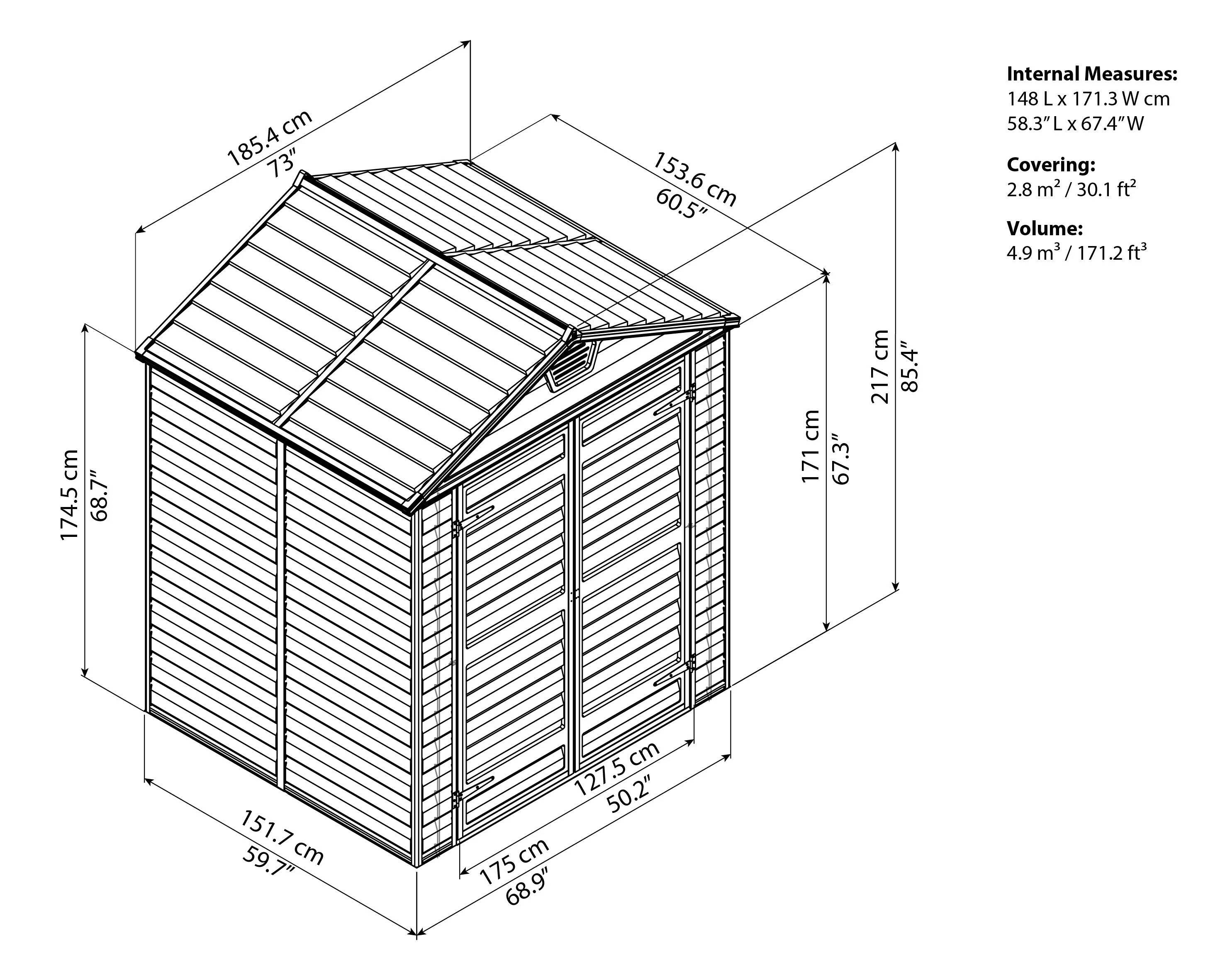 Canopia by Palram - Palram - Abri de Jardin Polycarbonate Skylight Amber 6x5 2,7m2 - Image 15