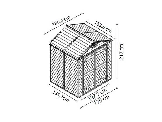 Canopia by Palram - Palram - Abri de Jardin Polycarbonate Skylight Amber 6x5 2,7m2 - Image 4
