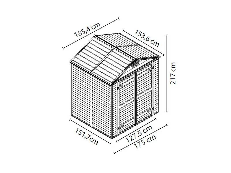 Canopia by Palram - Palram - Abri de Jardin Polycarbonate Skylight Amber 6x5 2,7m2 - Image 6