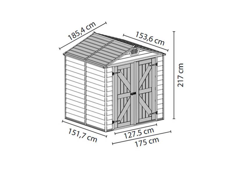 Canopia by Palram - Palram Canopia - Abri de jardin en résine Skylight 2,8 m2 - Image 6