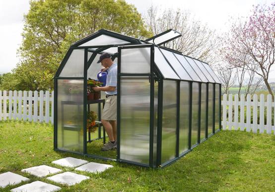 Canopia by Palram - Serre De Jardin Polycarbonate Double Parois Verte 7,6 m² - PALRAM - Image 10
