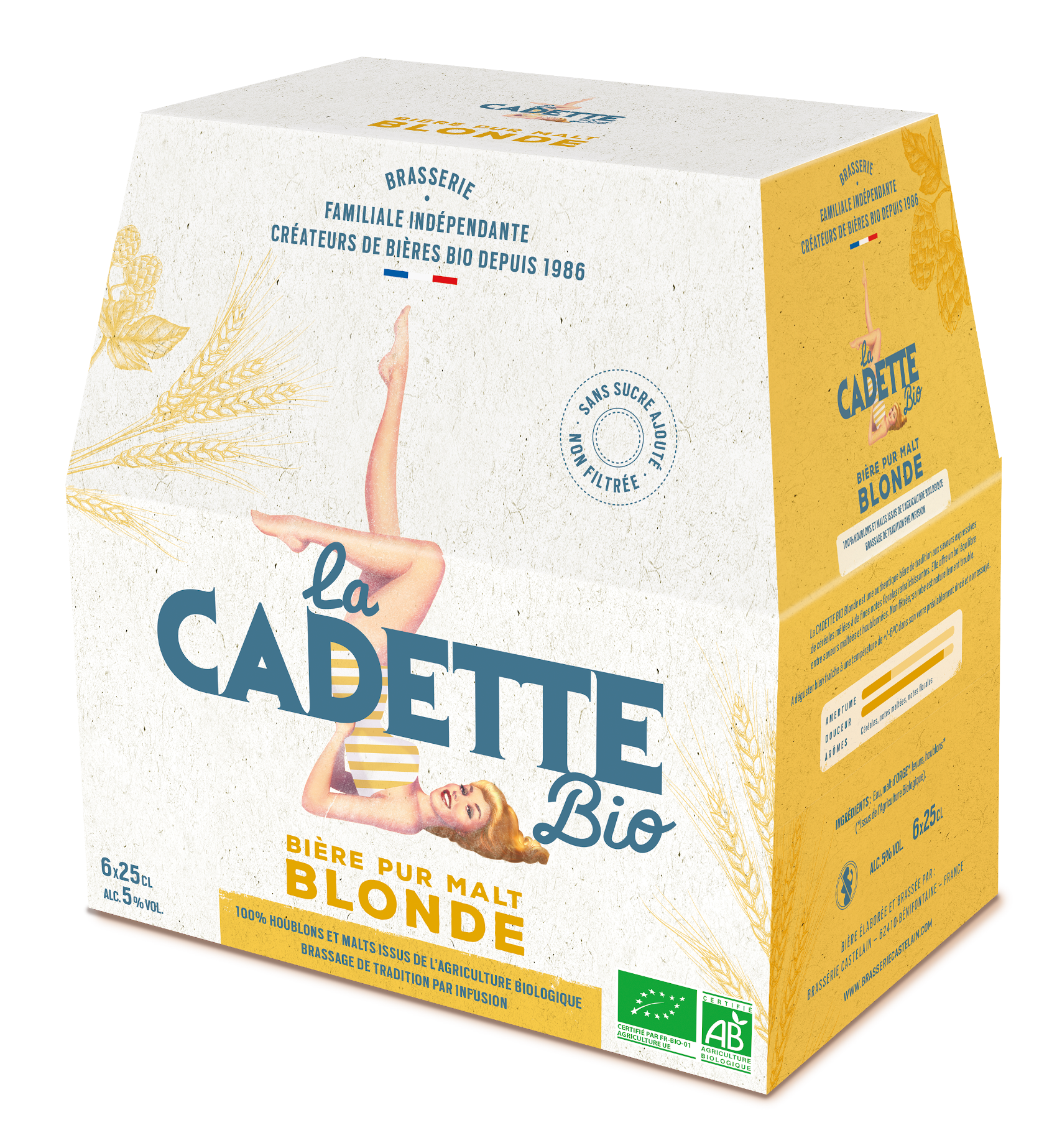 Cadette - Bière blanche BIO 6 x 25 cl - La Cadette