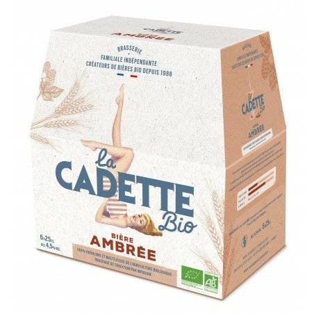 Cadette - Bière ambrée BIO 6 x 25 cl - La Cadette