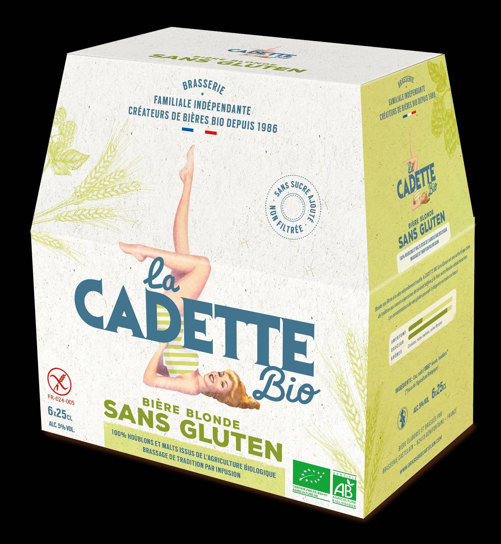 Cadette bio - Bière blonde sans gluten BIO 6 x 25cl - La Cadette - Image 2