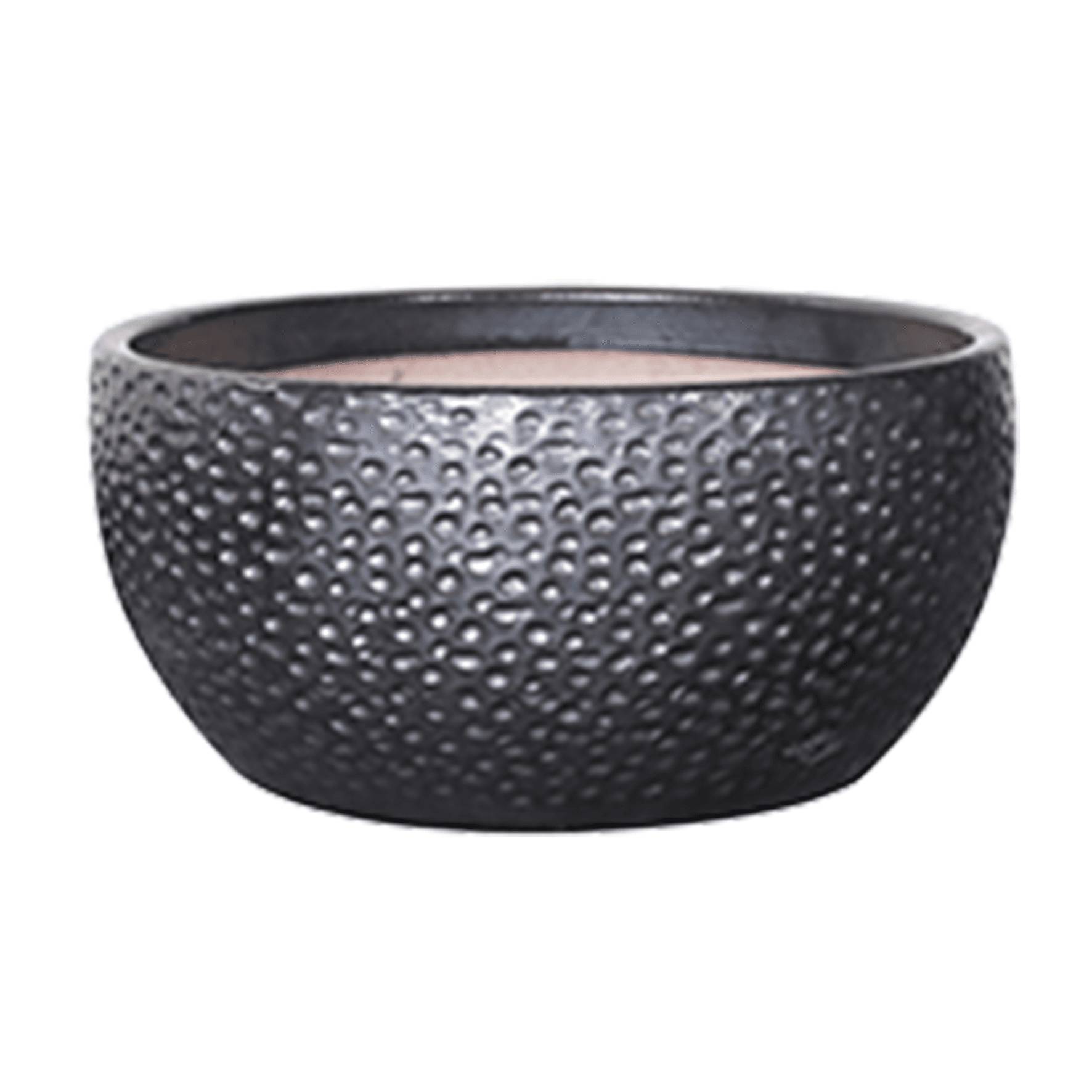 Decolines - Decolines - Coupe Dotsy ronde en terre grès Noire - Ø.34 cm