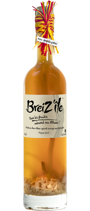 Breiz'Ile Tradition - Rhum Arrangé Poire Amandes grillées 70 cl
