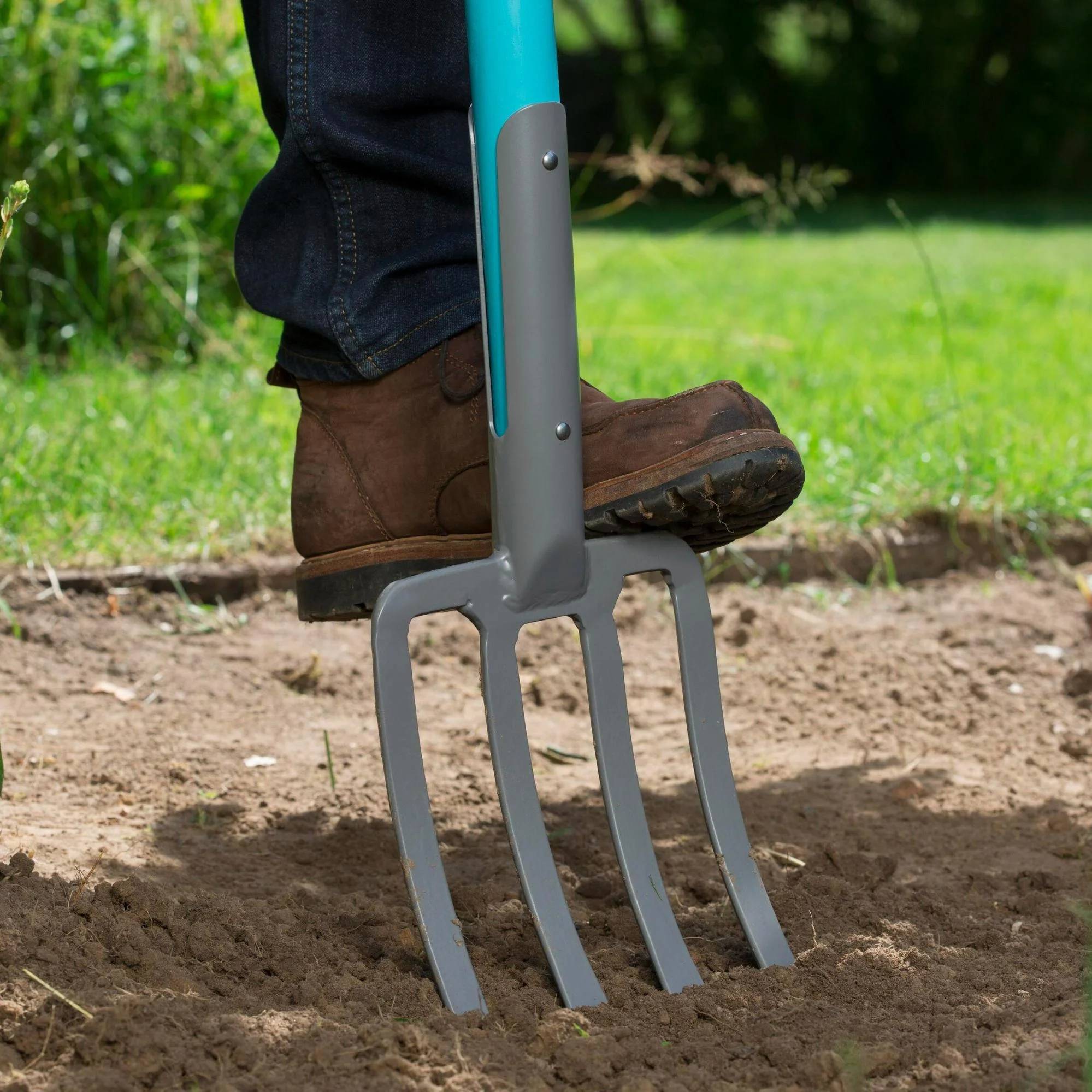 Fourche à bêcher acier manche en bois Natureline GARDENA - Image 1