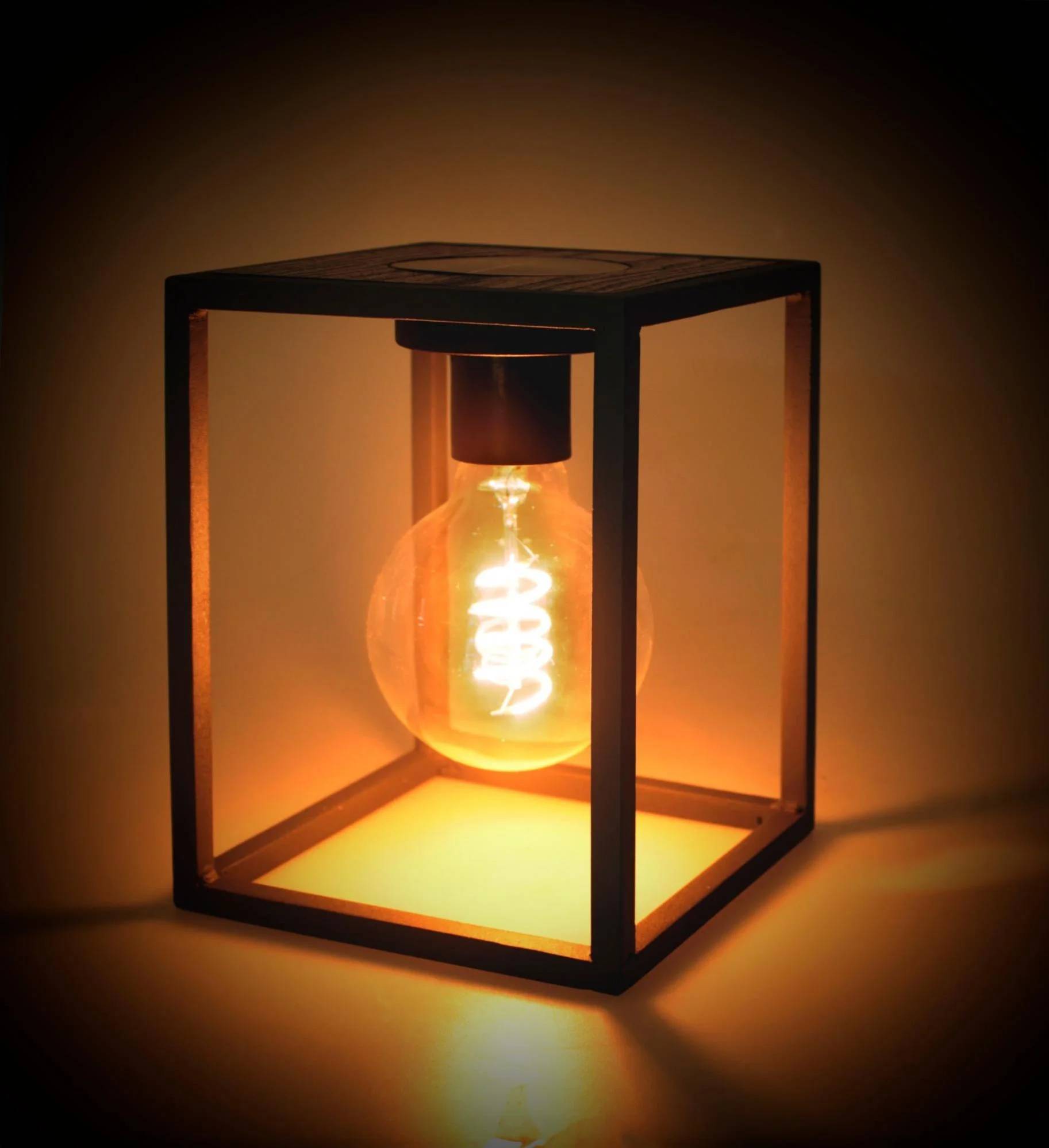 Watt & Home - Lampe solaire métal noir - WATT & HOME - Image 5