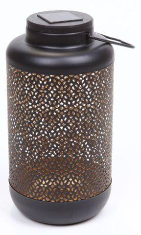 Watt & Home - Lanterne solaire Alhambra métal noir Ø 12 cm H 25 cm - WATT & HOME - Image 5