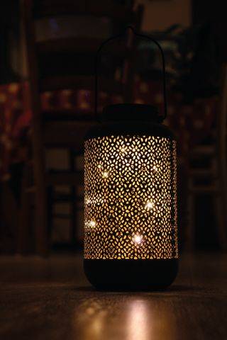 Watt & Home - Lanterne solaire Alhambra métal noir Ø 12 cm H 25 cm - WATT & HOME - Image 6