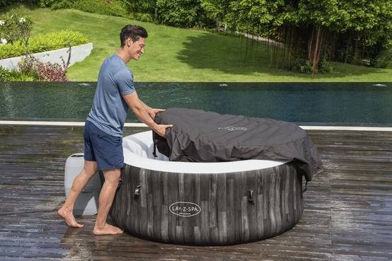 Bestway - Bestway - Spa gonflable Bahamas motif bois L.221 x l.180 x H.66cm - Image 2