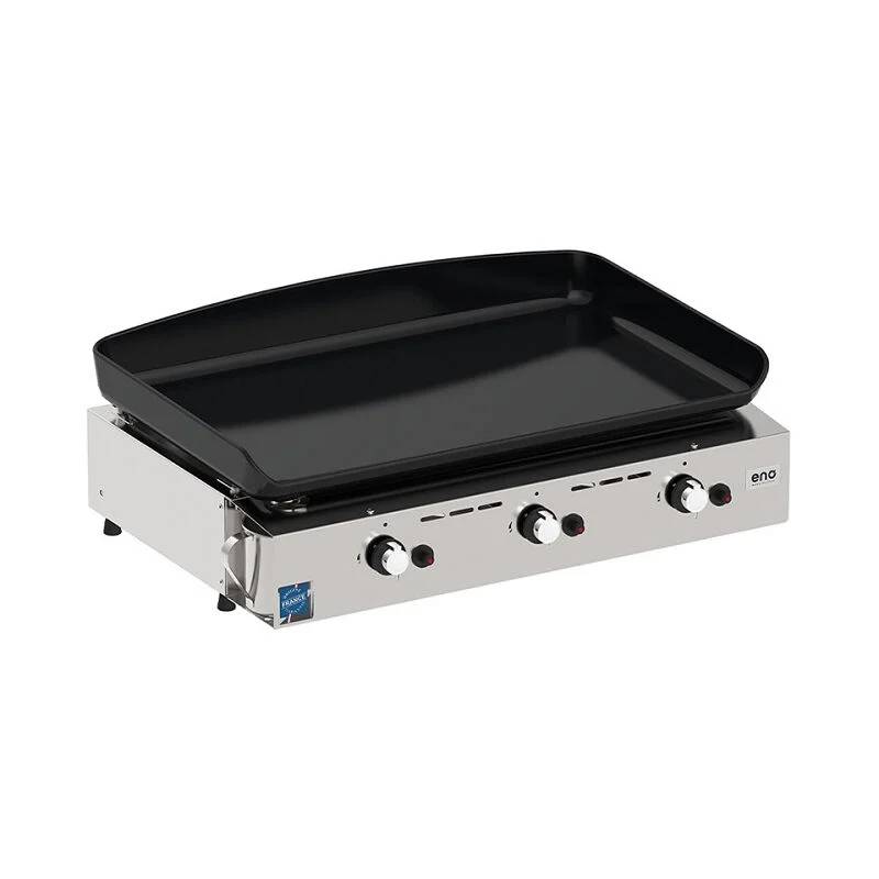 Eno - Plancha gaz 3 feux fonte émaillée inox gris Initial 65 Eno - Image 10
