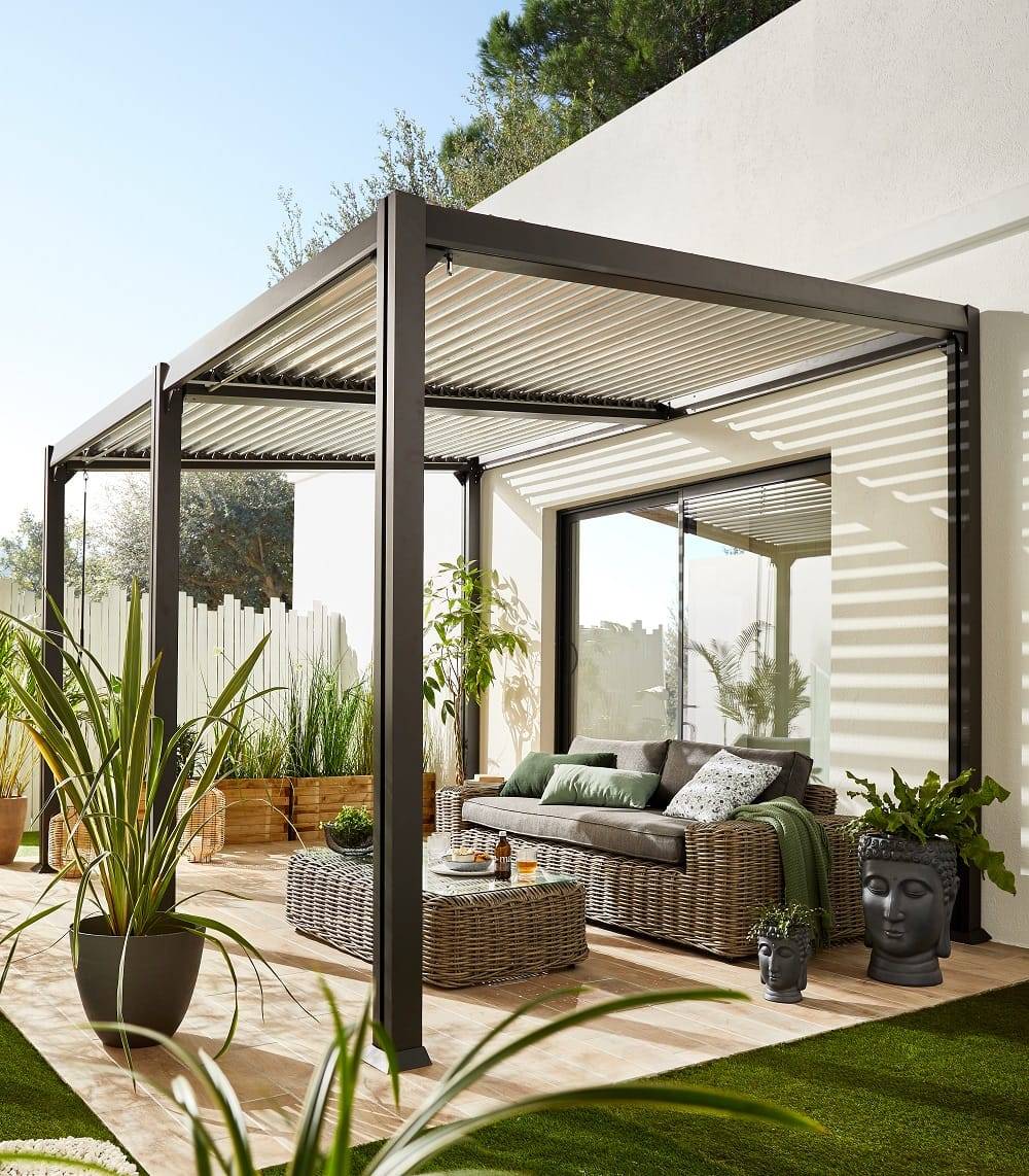 Couleurs du monde - Pergola Adossée Aluminium - BRISBANE - Image 4