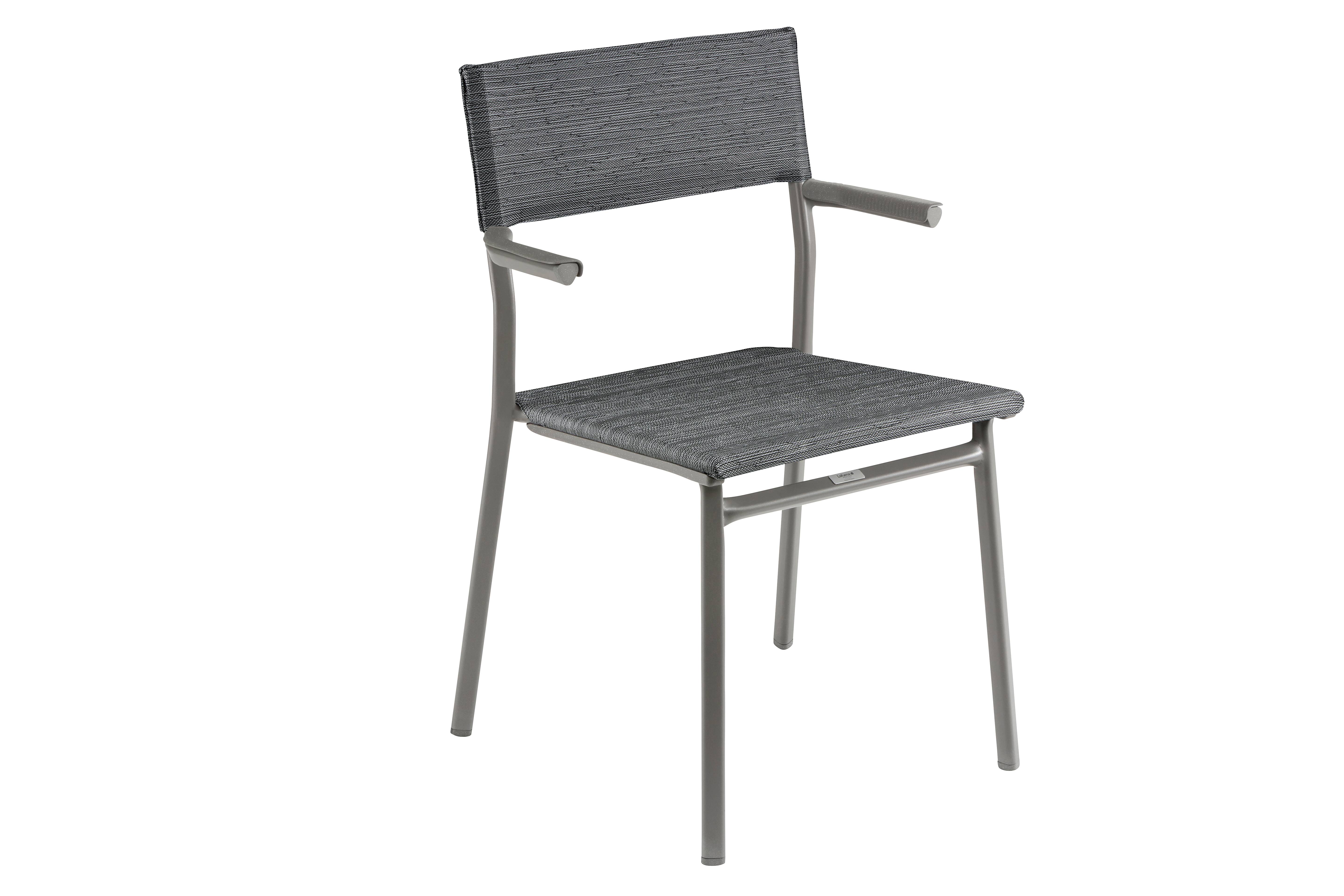 Lafuma-Mobilier - Lafuma - Fauteuil Oron Duo Obsidian/titane L.85 x l.58 x H.85 cm