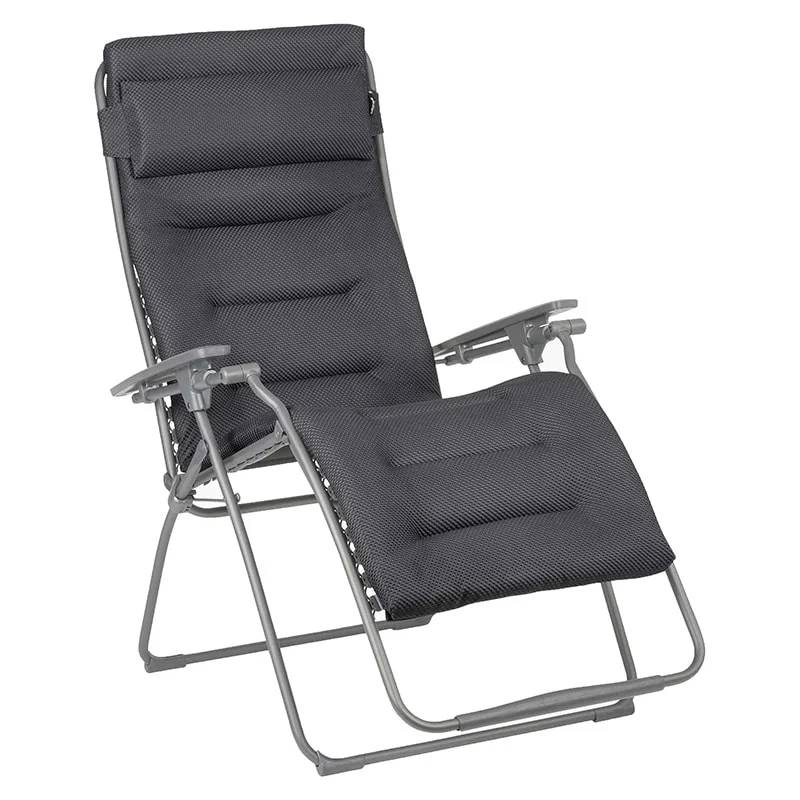 Lafuma-Mobilier - Fauteuil de jardin acier dark grey Futura Be Comfort XL Lafuma Mobilier