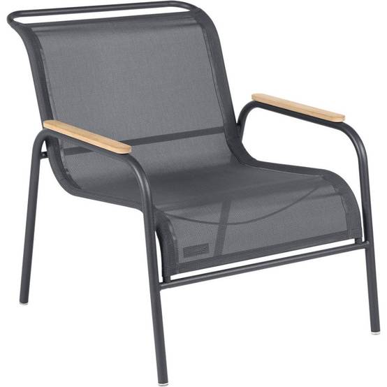 Fermob - Fauteuil de jardin acier textilène carbone Coolside Lounge Fermob - Image 6