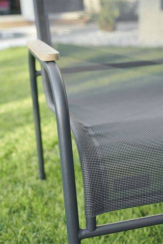 Fermob - Fauteuil de jardin acier textilène carbone Coolside Lounge Fermob - Image 5