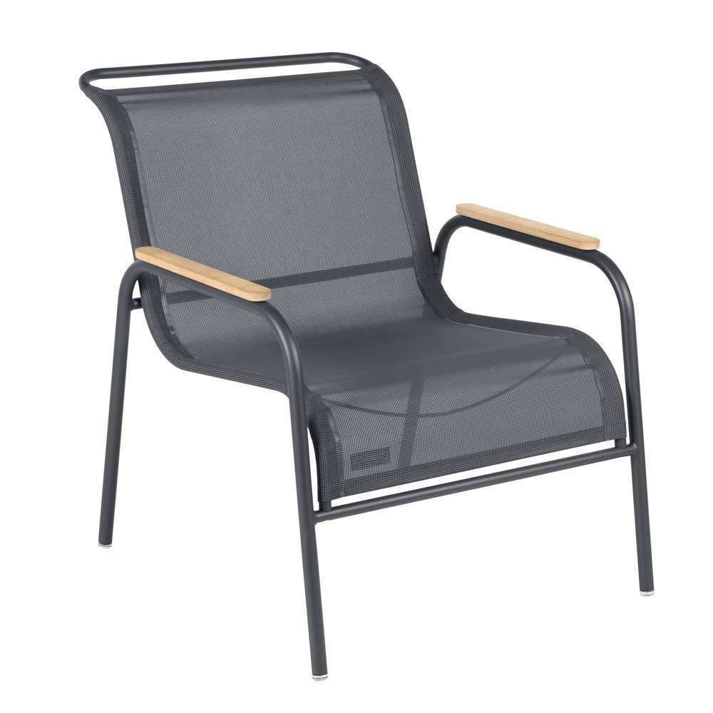 Fermob - Fauteuil de jardin acier textilène carbone Coolside Lounge Fermob