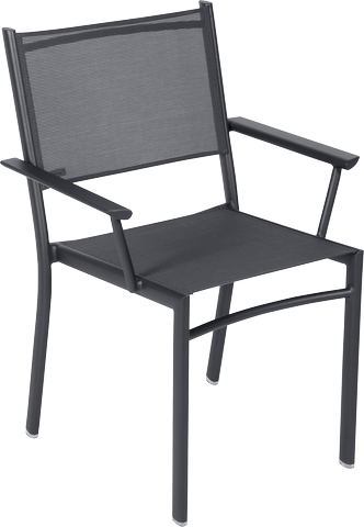 Fermob - Fauteuil de jardin alu textilène carbone Costa Fermob - Image 1