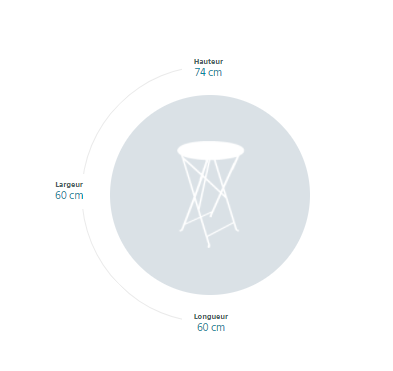 Table Bistro métal ronde citron givré Ø 60 cm – FERMOB - Image 3