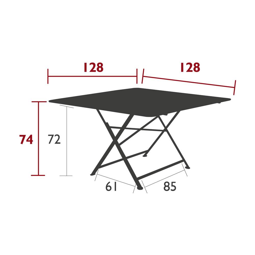 Fermob - Table de Jardin Acier Acapulco L.128 x l.128 x H.74 cm - FERMOB - Image 8