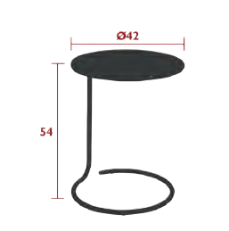 Table Basse Ronde Acier Grise - FERMOB - Image 2