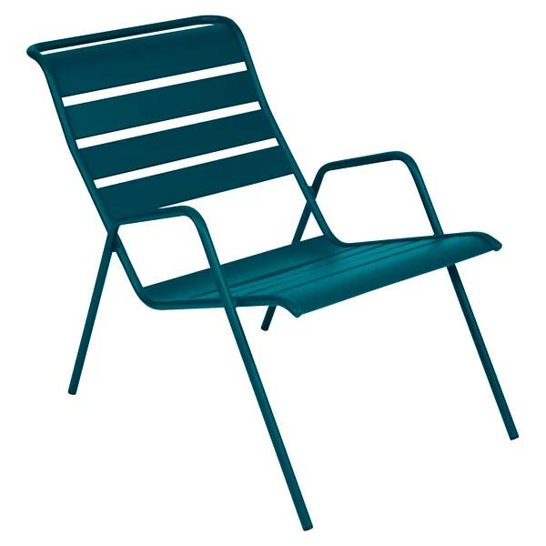 Fermob - Fauteuil de jardin bas acier bleu acapulco Monceau Fermob - Image 8