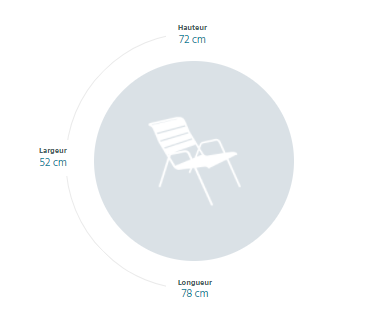 Fermob - Fauteuil de jardin bas acier bleu acapulco Monceau Fermob - Image 4